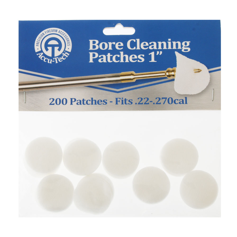 Accu-Tech Bore Cleaning Patches For .22 -.270 Calibre Firearms 1in 1 Accu-Tech Bore Cleaning Patches For .22 -.270 Calibre Firearms 1in