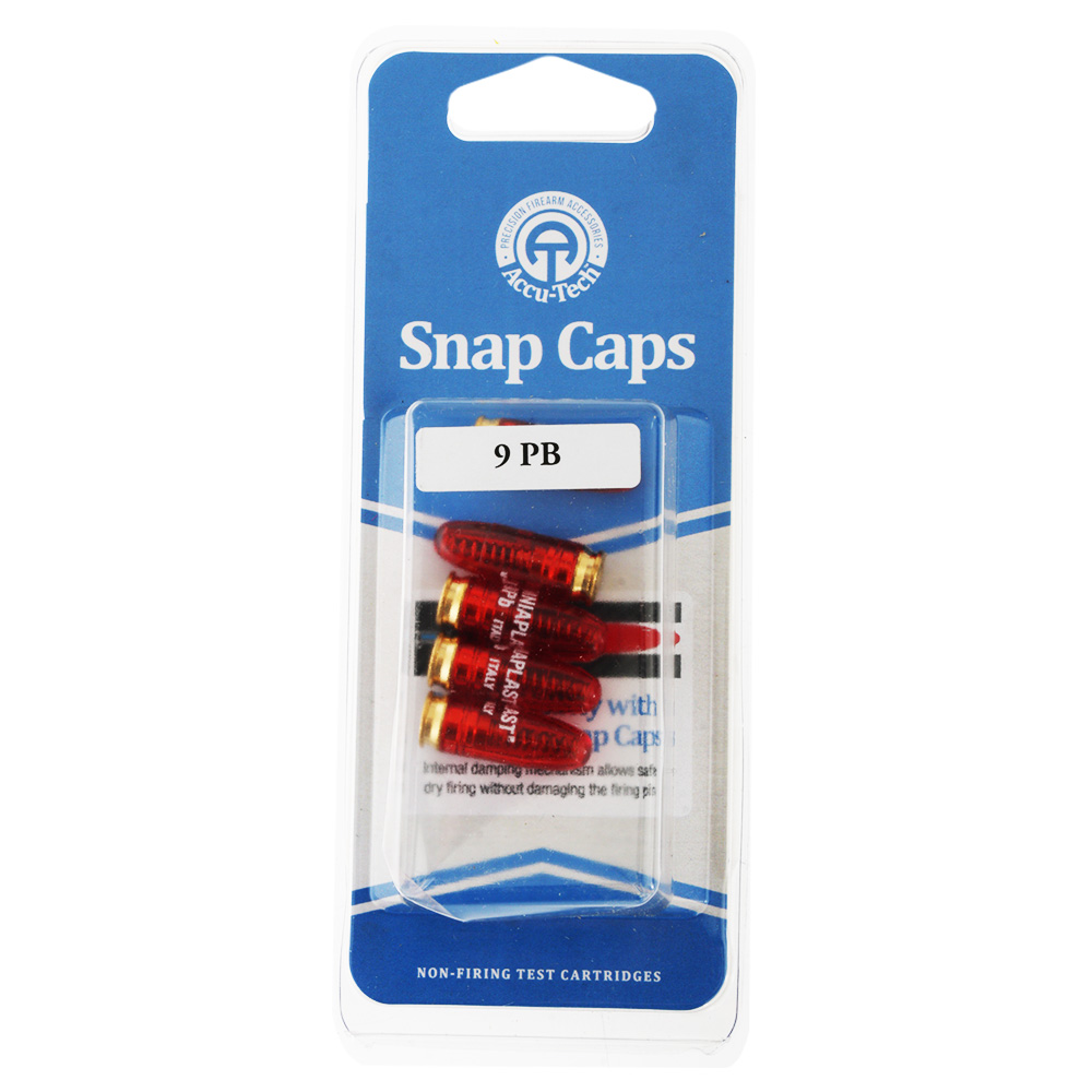 Accu-Tech Snap Caps Non-Firing Test Cartridge 9mm PB Qty 5 1 Accu-Tech Snap Caps Non-Firing Test Cartridge 9mm PB Qty 5