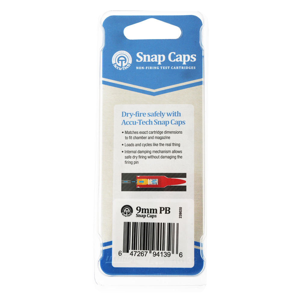 Accu-Tech Snap Caps Non-Firing Test Cartridge 9mm PB Qty 5 2 Accu-Tech Snap Caps Non-Firing Test Cartridge 9mm PB Qty 5 - Image 2