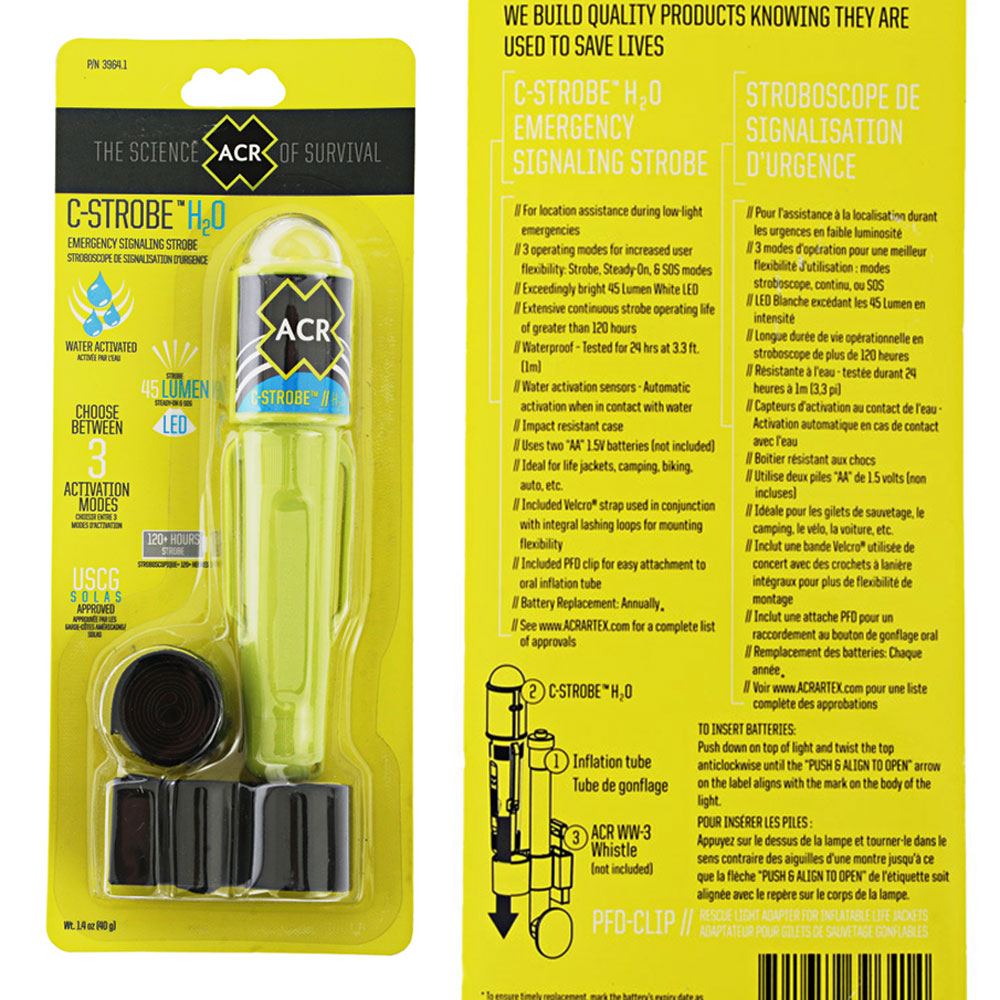 ACR C-Strobe H2O Water Activated Personal Distress Strobe Light 1 ACR C-Strobe H2O Water Activated Personal Distress Strobe Light